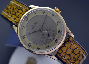 DOXA ANTIMAGNETIC VINTAGE – MOSTRADOR ORIGINAL TWO TONE – PLAQUÊ OURO – MOVIMENTO DOXA