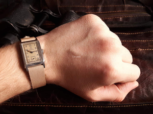 Junghans Stossgeschützt Rectangular Military (c. 1930)