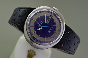 Omega Dynamic Gèneve Vintage 70 S - Lindo Dial Azul