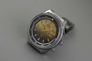 Raro Orient King Diver Dial Degrad Clássico Que Marcou Época Pulseira Aço Orient Bezel Recartilhado 